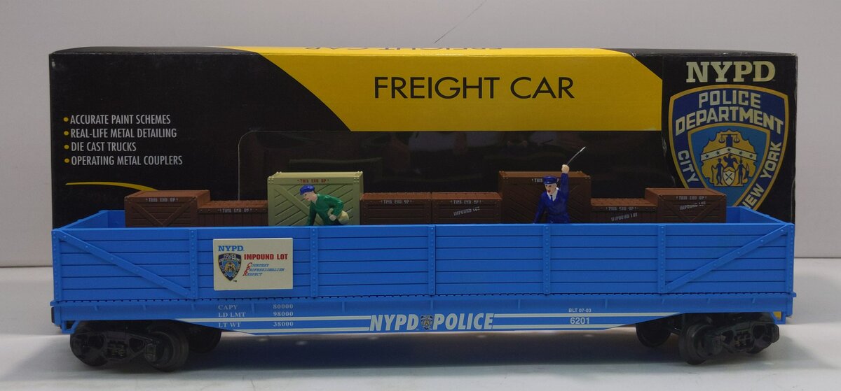 K-Line K707-6201 NYPD Cop & Robber Operating Flatcar EX/Box