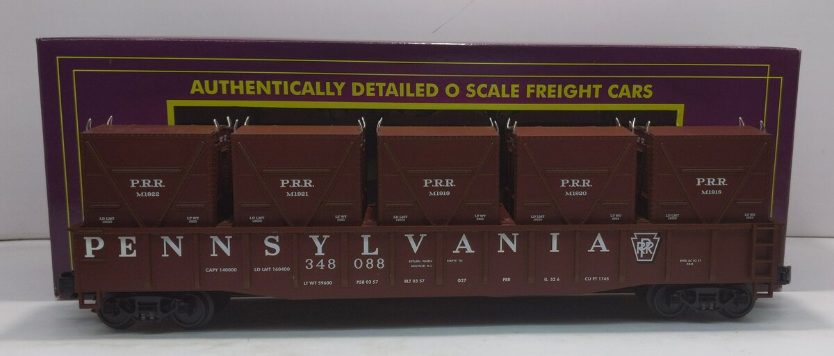 MTH 20-98022 O Pennsylvania Premier Gondola Car with LCL Containers #348088