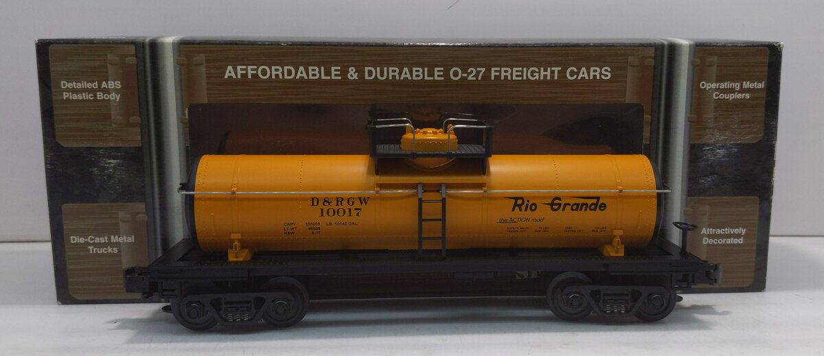 MTH 33-7301 O Gauge Denver Rio Grande Tank Car #10017 LN/Box
