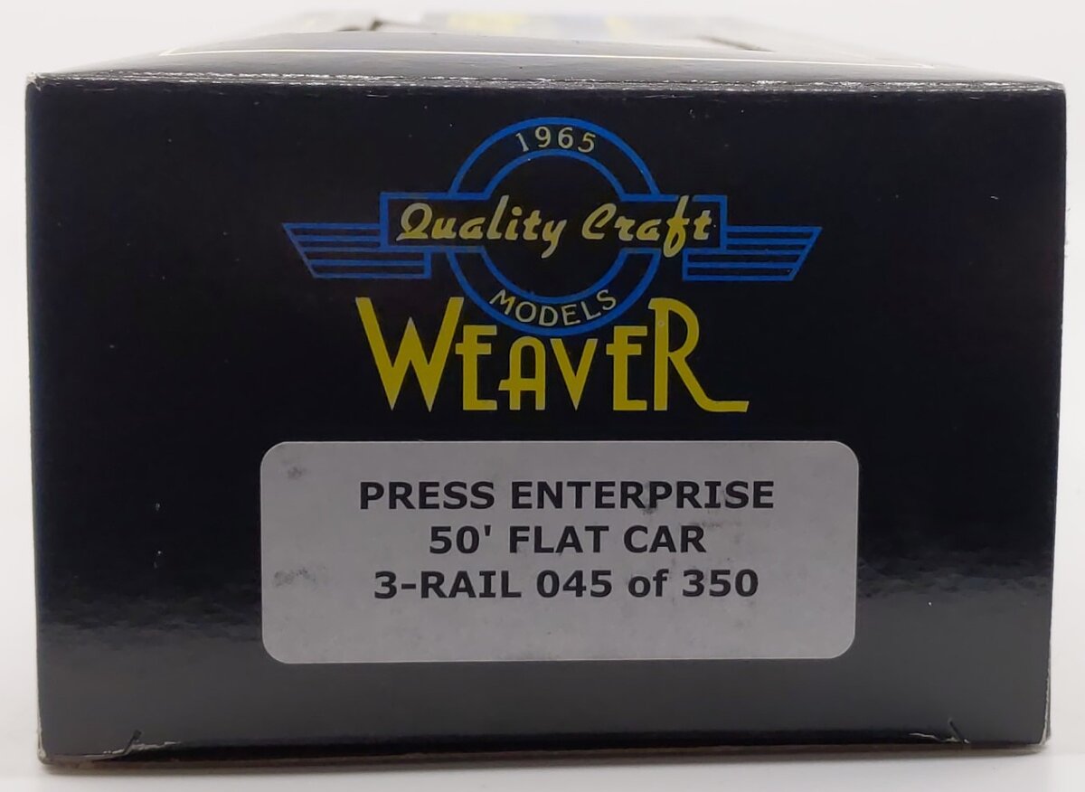 Weaver O Gauge Press Enterprise Flat Car w/ Helicopter (3Rail) EX