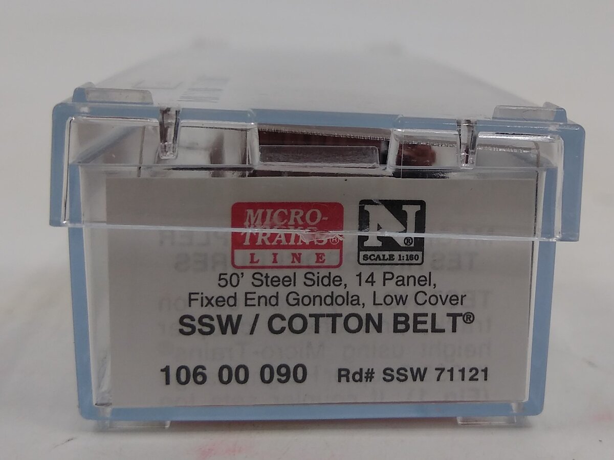 Micro-Trains 10600090 N SSW 50' Steel Side 14' Panel Gondola #71121 w/Low Cover NIB