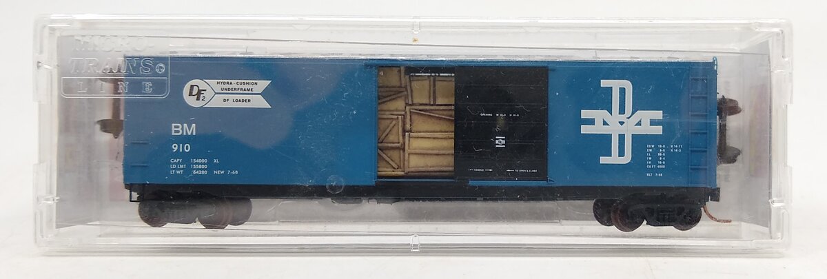 Micro-Trains 07700190 N Boston & Maine 50' Single Door Boxcar w/Load #910 NIB