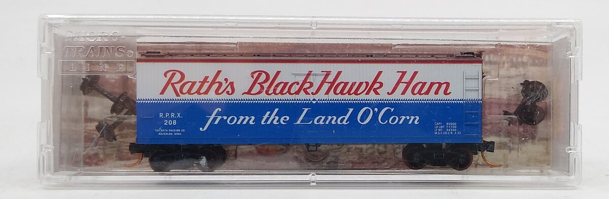 Micro-Trains 04900630 N Rath's Blackhawk Ham 40' Double Sheathed Reefer #208