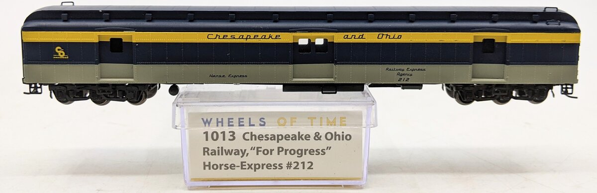 Wheels of Time 1013 N Scale Chesapeake & Ohio "For Progress" Horse Express #212