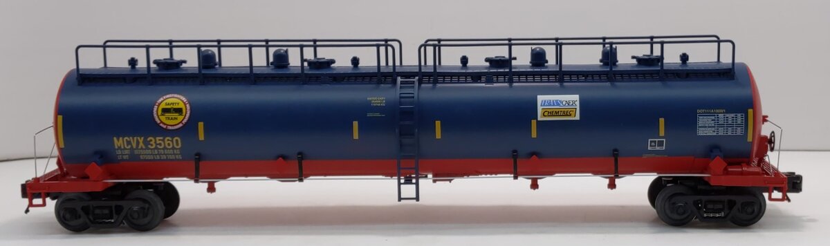 MTH 20-96726 O Safety Train 20000 Gallon 4-Compartment Tank Car #3560