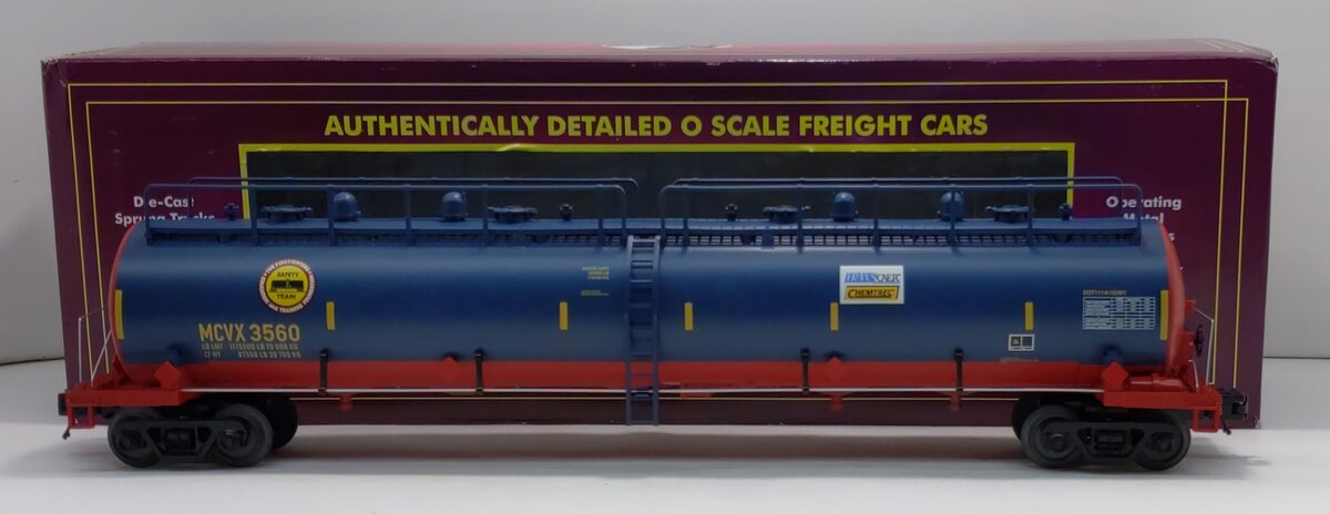 MTH 20-96726 O Safety Train 20000 Gallon 4-Compartment Tank Car #3560