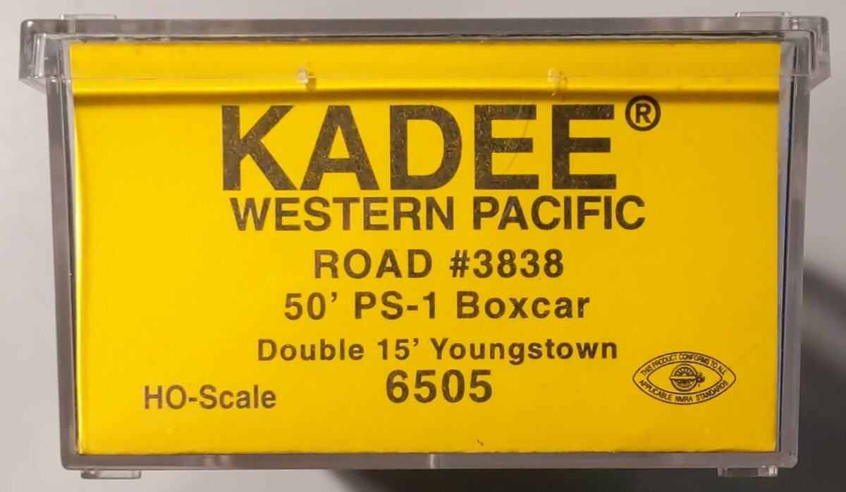 Kadee 6505 HO Scale Western Pacific 50' PS-1 Boxcar #3838