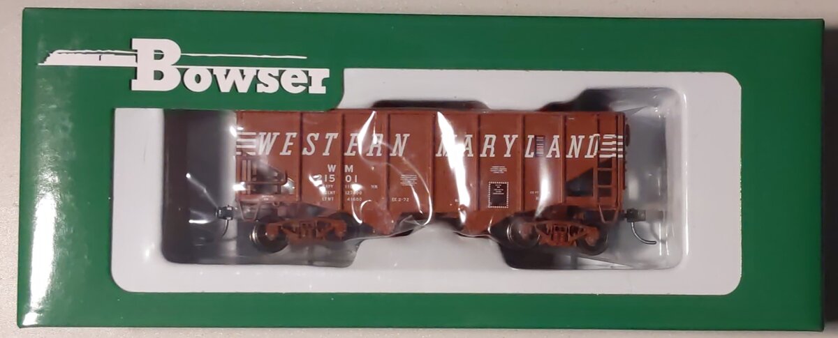 Bowser 43092 HO Western Maryland 55 Ton Fishbelly Hopper Car #21501