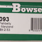 Bowser 43093 HO Scale Western Maryland 55 Ton Fishbelly Hopper Car #21512