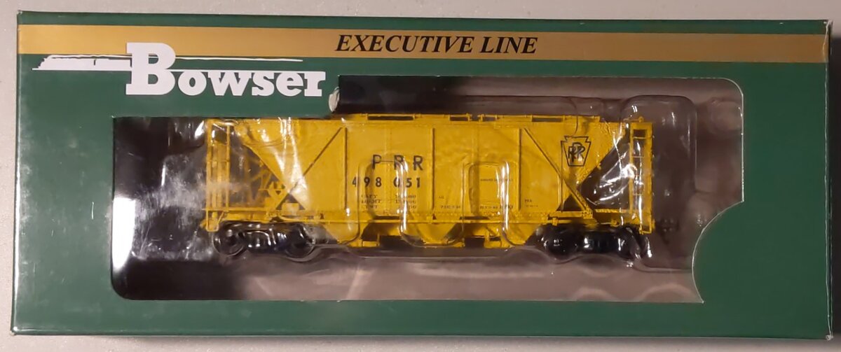 Bowser 40734 HO Scale PRR Mow Yellow H-30 Hopper Car #498051