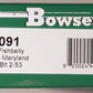 Bowser 43091 HO Western Maryland Speed Letter 55 Ton Fishbelly Hopper Car #21466