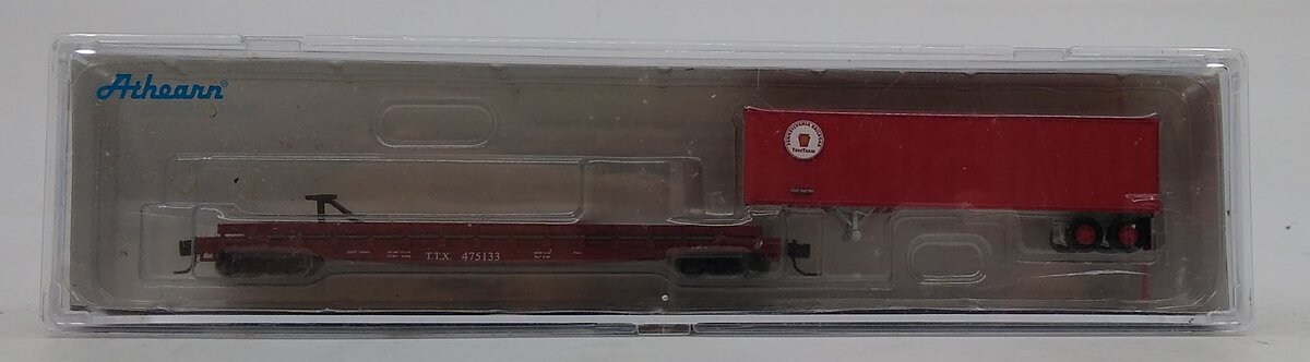 Athearn 24916 N TT/Pennsylvania 53' GSC TOFC Flat with 40' Ex-Post Trailer #2