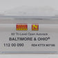 Micro-Trains 11200090 N Baltimore & Ohio 89' Tri-level Open Autorack #907185