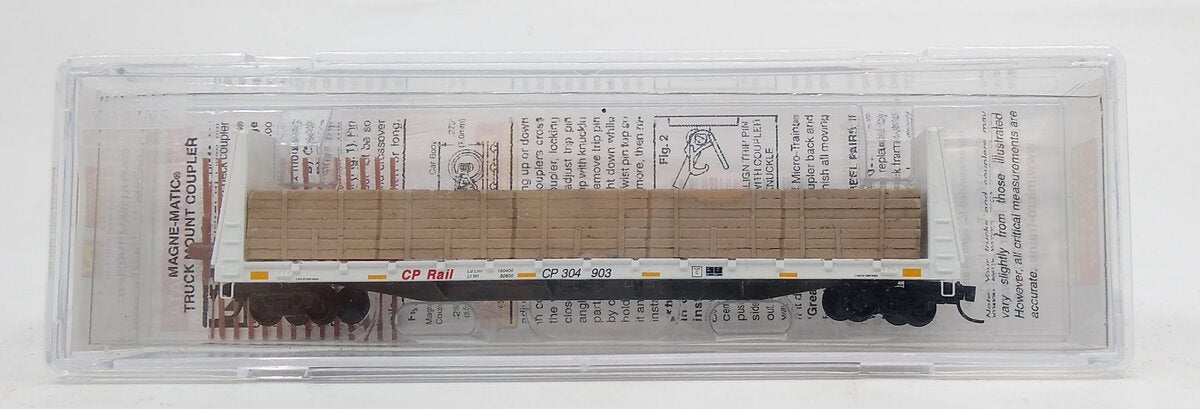 Micro-Trains 05400270 N Canadian Pacific Bulkhead Flatcar w/Load #304903
