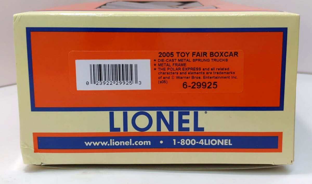 Lionel 6-29925 O Gauge 2005 Polar Express Toy Fair Boxcar LN/Box