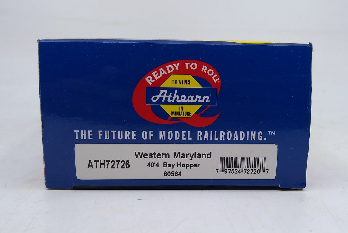 Athearn 72726 HO Scale Western Maryland 40' 4-Bay Hopper #80564 w/Load