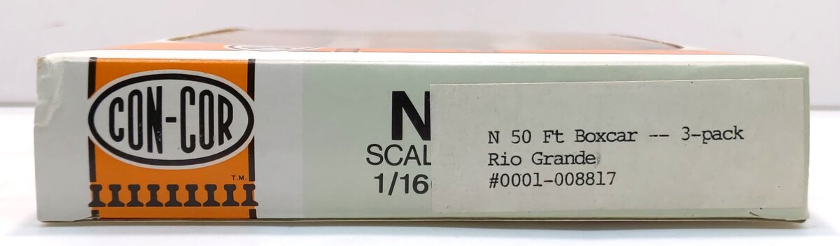Con-Cor 0001-008817 N Rio Grande 50' Boxcars (Pack of 3) LN/Box