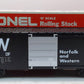 Lionel 6-9604 O Gauge Norfolk & Western Hi-Cube Boxcar