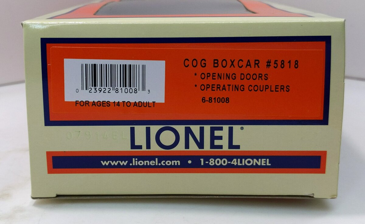Lionel 6-81008 O Central of Georgia Boxcar #5818