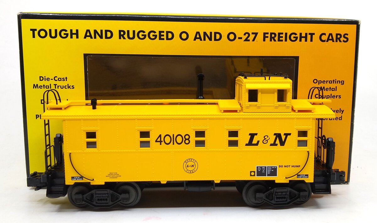 MTH 30-7744 O Louisville & Nashville Offset Steel Caboose Car #40108 LN/Box