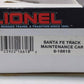 Lionel 6-16618 O Gauge Santa Fe Track Maintenance Car LN/Box