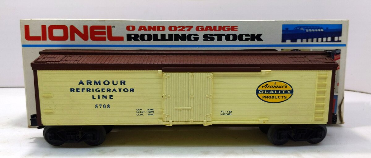 Lionel 6-5708 O Gauge Armour Reefer EX/Box
