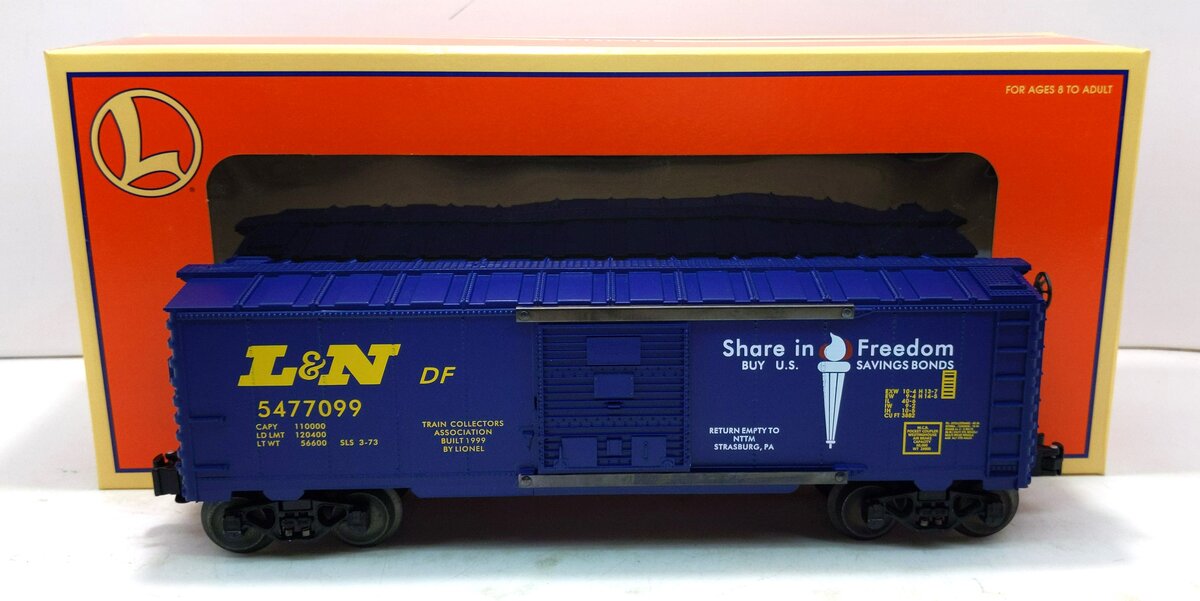 Lionel 6-52172 O TCA Museum L&N 'Buy US Savings Bonds' Boxcar #5477099 LN/Box