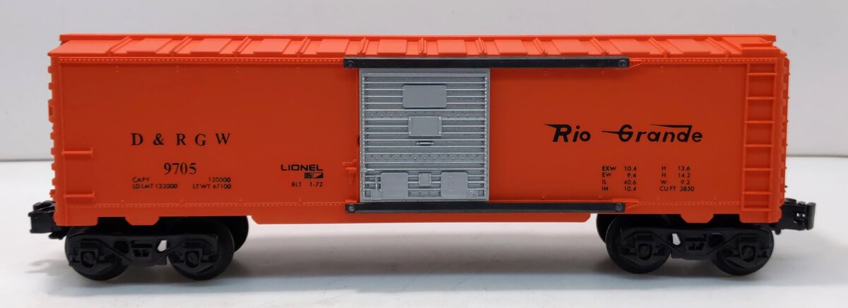 Lionel 6-9705 O Gauge Denver & Rio Grande Western Box Car EX/Box