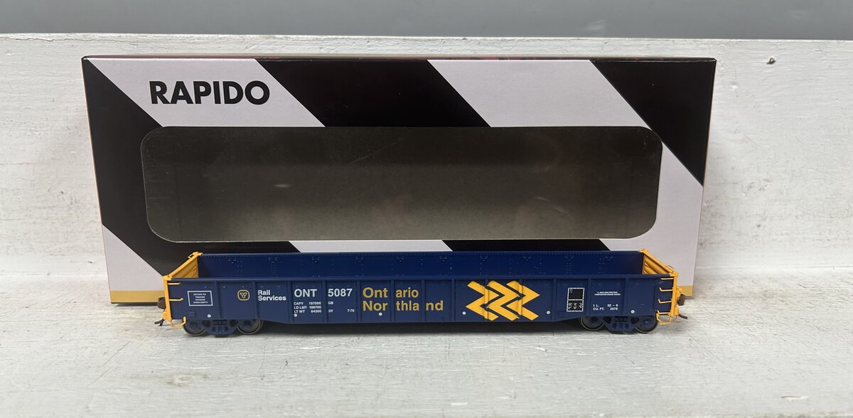 Rapido Trains 50042 HO Ontario Northland 52 '6' Gondola #5087