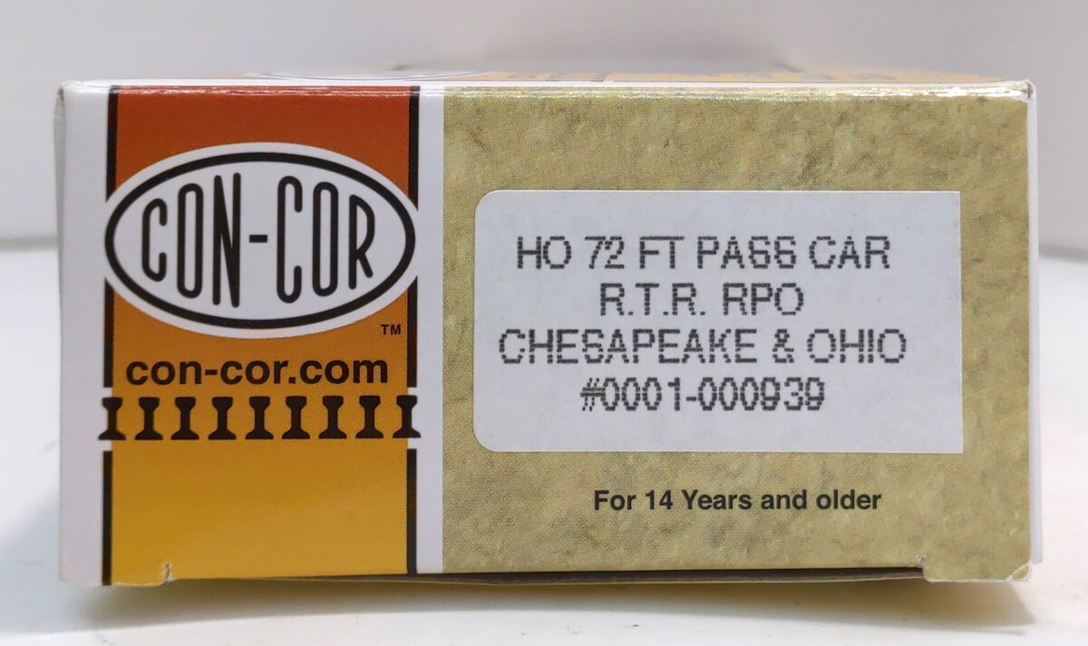 Con-Cor 0001-000939 HO C&O 72' Railway Post Office #50 LN/Box