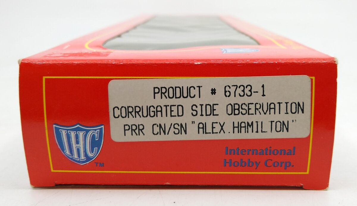 IHC 6733-1 HO Scale PRR "Alexander Hamilton" Corrugated Side Observation LN/Box