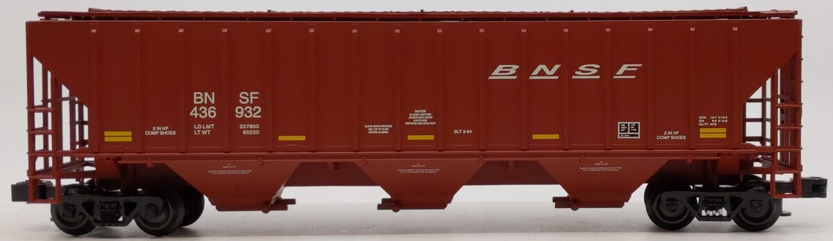 Weaver U3738LD O Gauge BNSF PS-2 CD Grain Hopper #436932 NIB