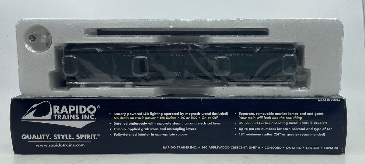 Rapido Trains 106246 HO New York Central Baggage Express Car #9135 (Gray) LN/Box