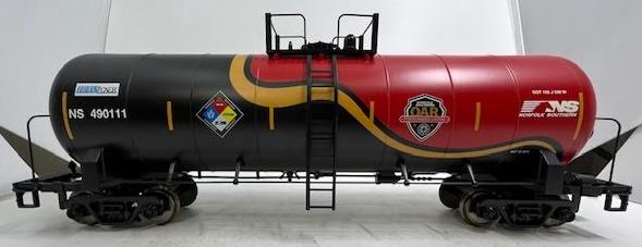 MTH 70-73050 G Scale Norfolk Southern Unibody Tank Car #490111 (Metal Wheels)
