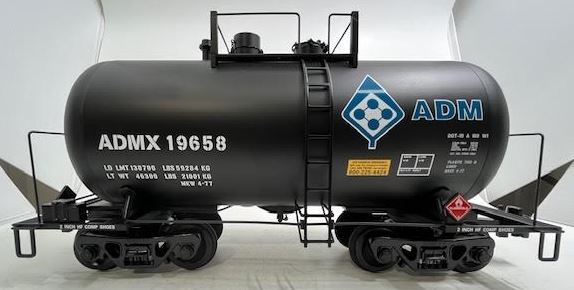USA Trains R15208 G Gauge ADM Beer Can Tank Car #19658 (Metal Wheels)