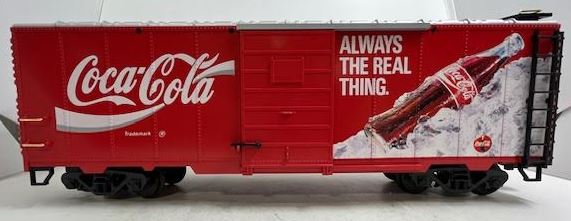LGB 42911 G Gauge Coca-Cola "Always the Real Thing" Boxcar (Metal Wheels) EX/Box