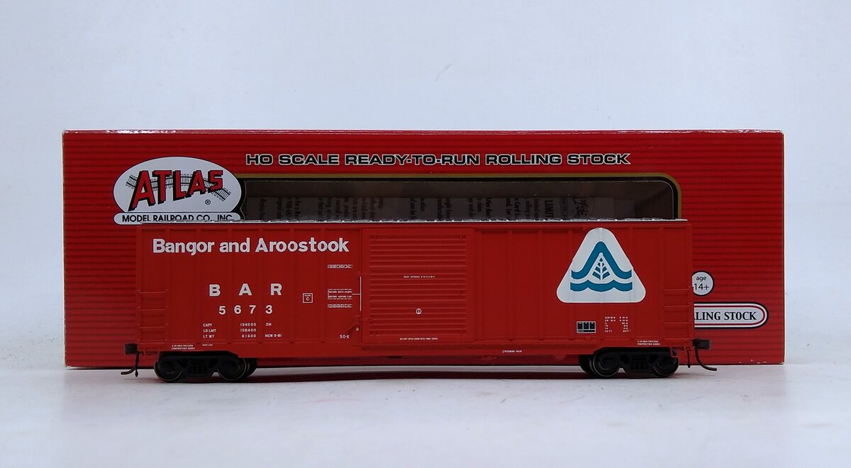 Atlas 20013005 HO Scale Bangor and Aroostook 50' Berwick Boxcar #5673