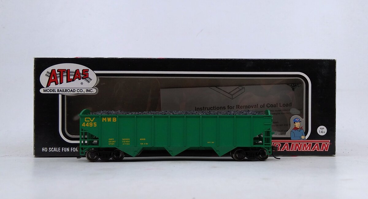 Atlas 20001860 HO Central Vermont 70T 3-Bay Hopper #4495