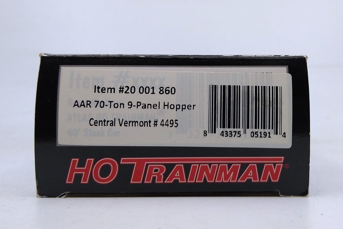 Atlas 20001860 HO Central Vermont 70T 3-Bay Hopper #4495