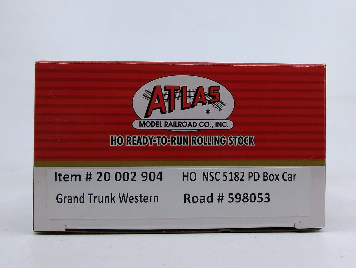 Atlas 20002904 HO Grand Trunk Western NSC 5182 50' Plug Door Box Car #598053
