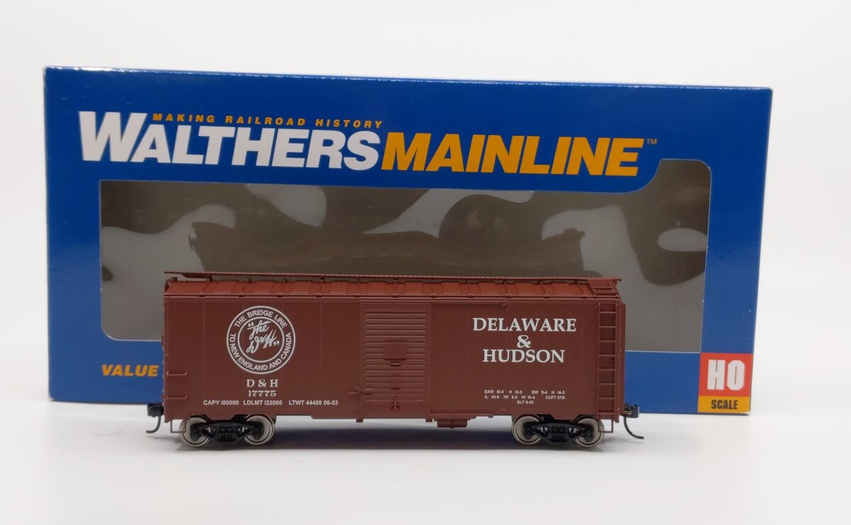 Walthers 910-1667 HO Delaware & Hudson 40' AAR 1944 Boxcar #17775