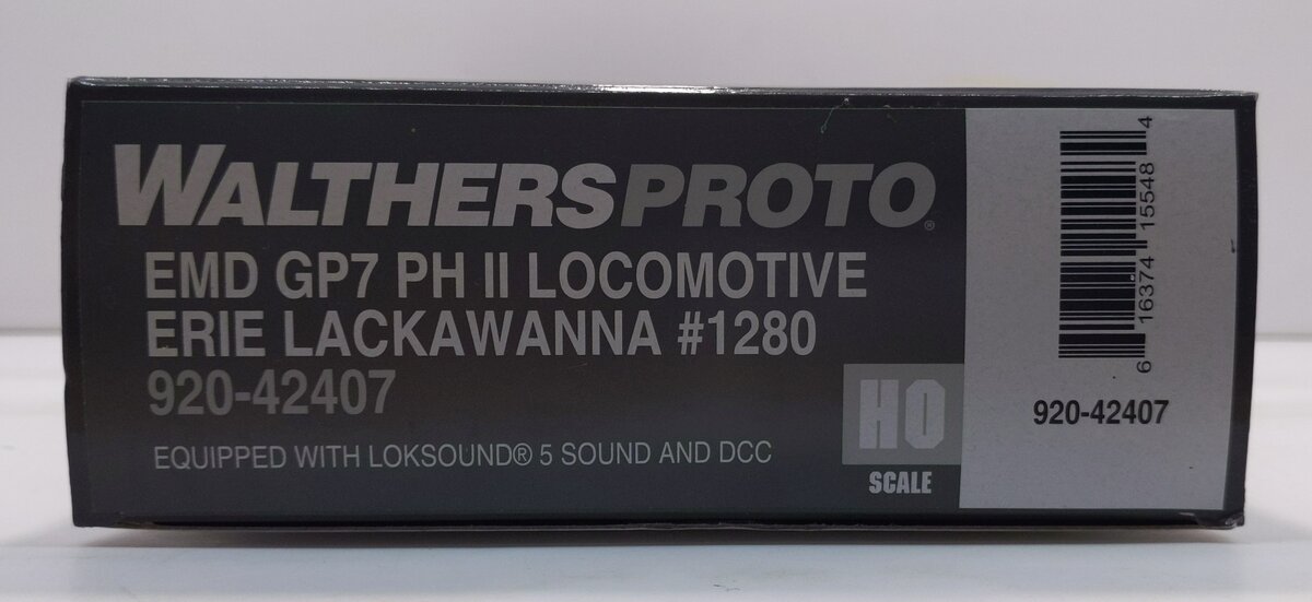 Walthers 920-42407 HO Erie Lackawanna EMD GP7 Diesel Loco w/Sound & DCC #1280