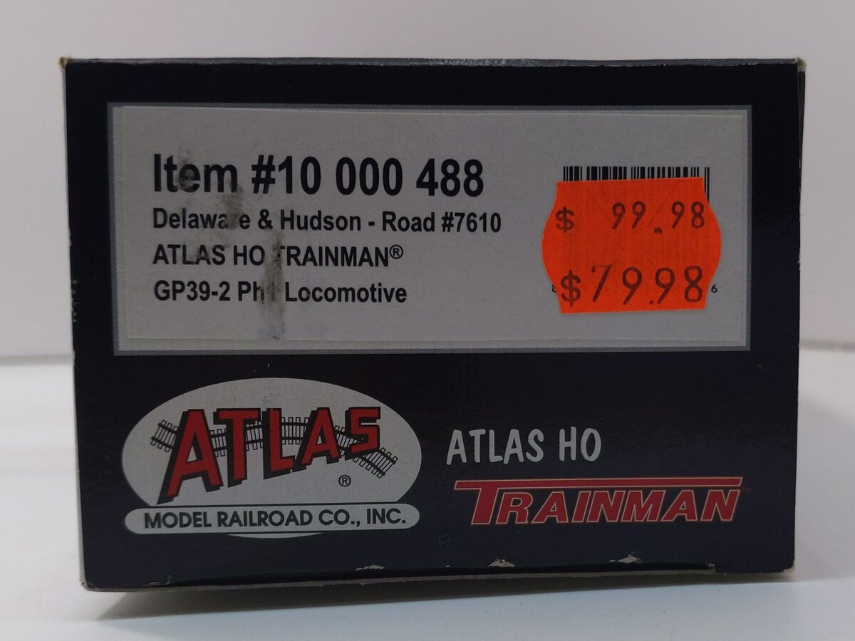 Atlas 10000488 HO Delaware & Hudson GP39-2 Ph1 Diesel Locomotive #7610