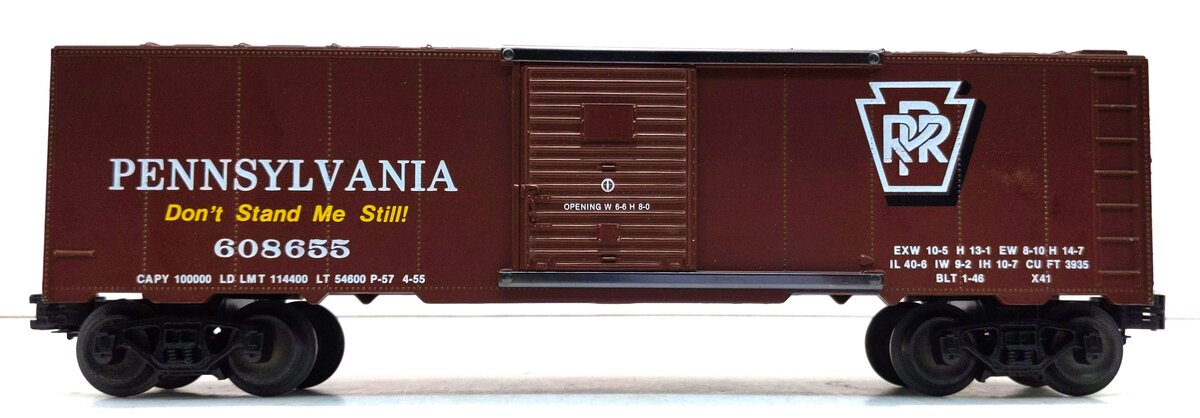 Williams 47003 O Gauge PRR 40' Box Car #608655