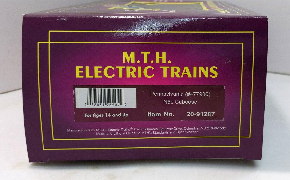 MTH 20-91287 O Pennsylvania N5c Caboose #477906