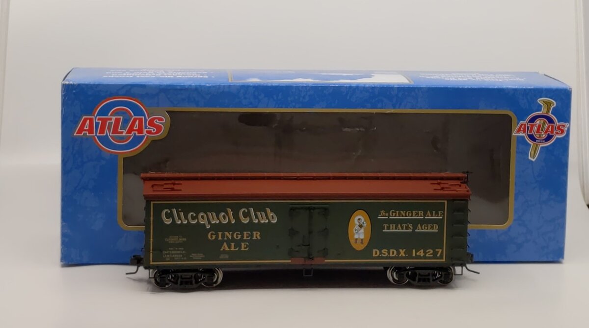 Atlas 9195 O Scale Clicquot Club 40' Wood Reefer #1427 (2Rail)