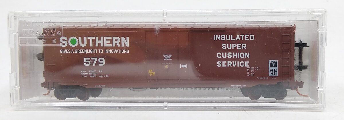 Micro-Trains 03800420 N Southern 50' Standard Plug Door Boxcar w/o Roofwalk #579 LN/Box