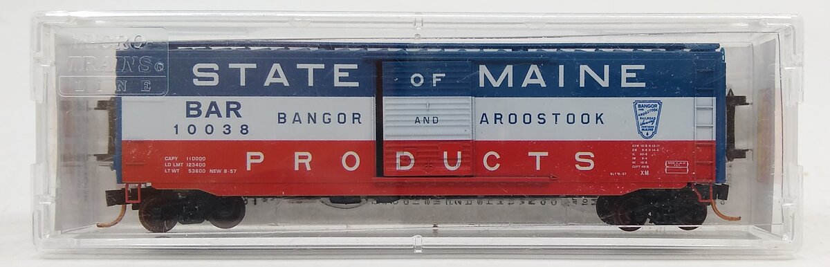 Micro-Trains 03100472 N Bangor & Aroostook 50' Single Door Boxcar #10038