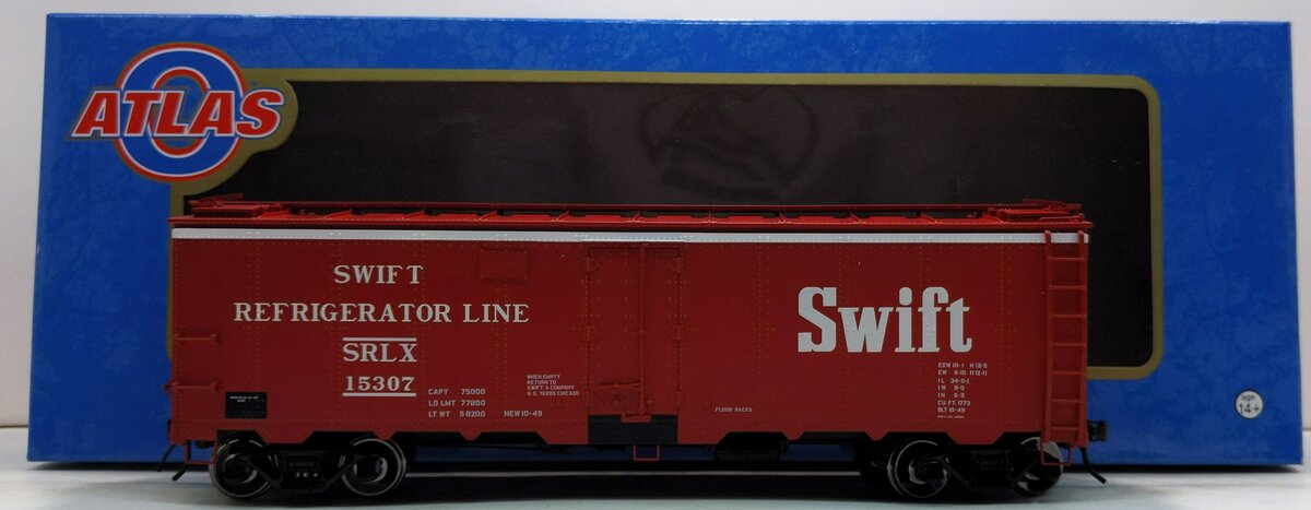 Atlas 9534-1 O Scale Swift 40' Steel Reefer #15307 (2-Rail) LN/Box