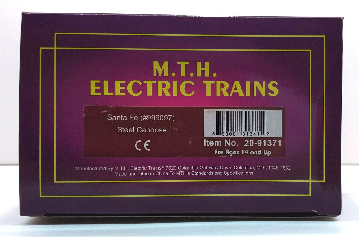 MTH 20-91371 O Gauge Santa Fe Steel Caboose #999097